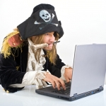pirate using laptop