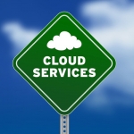 cloud services road sign