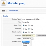 Joomla module screenshot