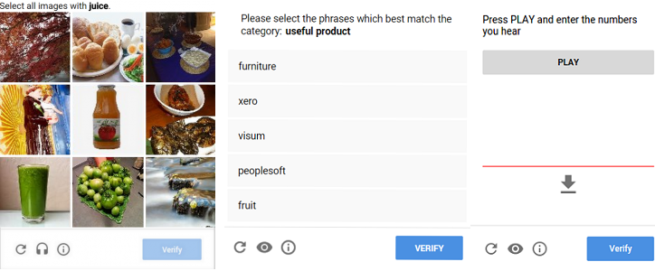 Examples of Old reCAPTCHAs