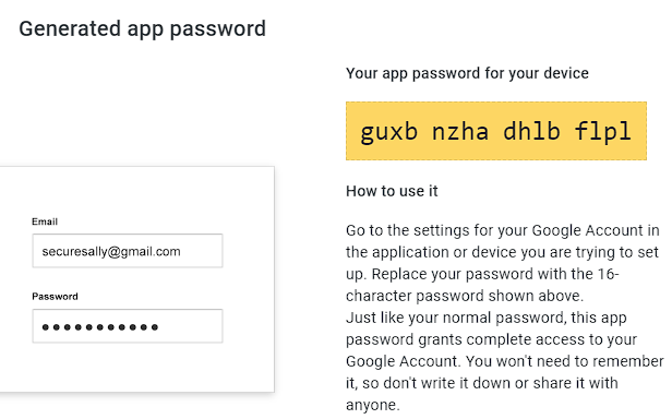 smtp mail joomla wordpress google gmail smtp app password generated