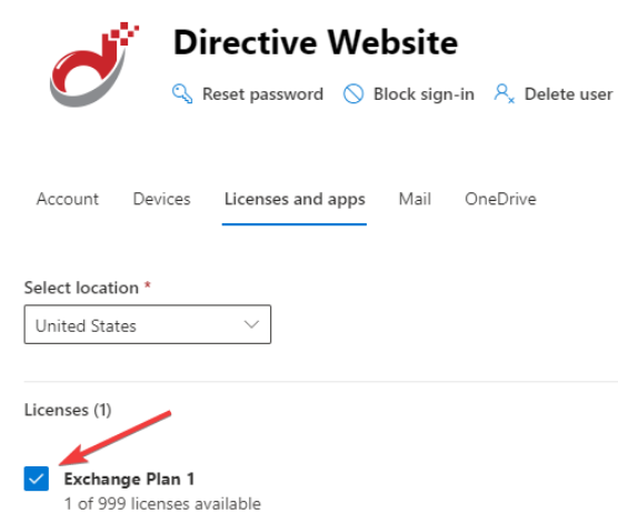 smtp mail office 365 create user